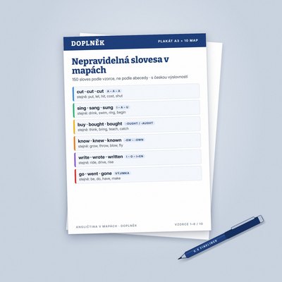 Nepravidelná slovesa v mapách